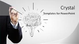  Presentation with strategy - Audience pleasing PPT theme consisting of  backdrop and a  colored foreground