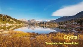  Presentation with small wind energy - Slide set consisting of exploration geology - hike in wind river range background and a tawny brown colored foreground