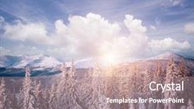  Presentation with happy new year - Slide deck having explore the beauty of earth background and a coral colored foreground