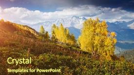  Presentation with alpine - Slide set consisting of explore the beauty of earth background and a  colored foreground