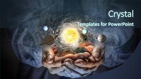  Presentation with twinkling stars in outer space - PPT layouts featuring explore the mistery of space background and a tawny brown colored foreground