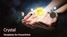  Presentation with space and stars - Cool new PPT layouts with explore the mistery of space backdrop and a  colored foreground