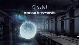  Presentation with moon - Amazing PPT theme having exploring-moon-planet-mixed-media backdrop and a wine colored foreground