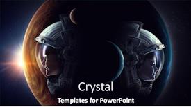  Presentation with outer space - Slide set featuring exploring outer space mixed media background and a black colored foreground