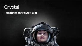  Presentation with outer space - Beautiful PPT theme featuring exploring outer space mixed media backdrop and a black colored foreground