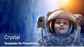  Presentation with outer space - Slide deck having exploring outer space mixed media background and a ocean colored foreground