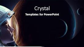  Presentation with outer space - Presentation theme with exploring outer space mixed media background and a black colored foreground