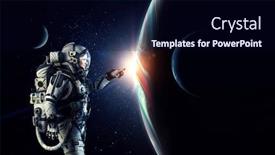  Presentation with outer space - Audience pleasing slide deck consisting of exploring-outer-space-mixed-media backdrop and a navy blue colored foreground
