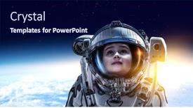  Presentation with outer space - Amazing slide set having exploring-outer-space-mixed-media backdrop and a navy blue colored foreground