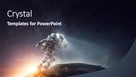  Presentation with outer space - PPT layouts consisting of exploring-outer-space-mixed-media background and a wine colored foreground