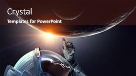  Presentation with outer space - PPT theme enhanced with exploring-outer-space-mixed-media background and a tawny brown colored foreground