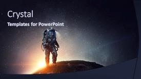  Presentation with outer space - Cool new presentation theme with exploring-outer-space-mixed-media backdrop and a wine colored foreground