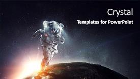  Presentation with outer space - Cool new presentation design with exploring-outer-space-mixed-media backdrop and a black colored foreground