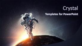  Presentation with outer space - Audience pleasing slides consisting of exploring-outer-space-mixed-media backdrop and a wine colored foreground