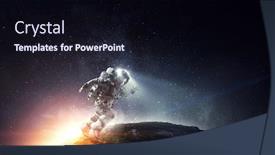  Presentation with outer space - Theme having exploring-outer-space-mixed-media background and a wine colored foreground