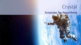  Presentation with outer space - Theme having exploring-outer-space-mixed-media background and a sky blue colored foreground