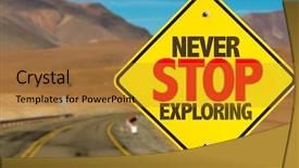  Presentation with road stop sign - Slides consisting of  background and a  colored foreground