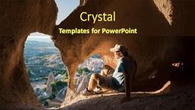  Presentation with cappadocia - Presentation theme featuring exploring-the-caves-of-cappadocia background and a wine colored foreground