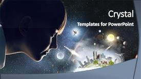  Presentation with future - Theme having exploring this great world mixed background and a wine colored foreground