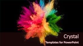  Presentation with explosion - Audience pleasing presentation theme consisting of explosion isolated on black background backdrop and a wine colored foreground