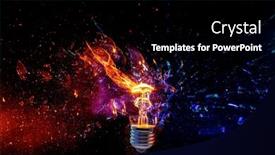  Presentation with explosion - Slides featuring explosion-of-a-tungsten-electric background and a black colored foreground