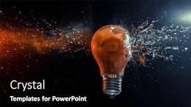  Presentation with explosion - Presentation enhanced with explosion-of-an-orange-bulb background and a black colored foreground