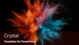  Presentation with black abstract - PPT theme featuring explosion-of-colored-powder-isolated background and a wine colored foreground
