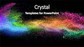  Presentation with color powder - Slide set enhanced with explosion of colored powder isolated background and a black colored foreground