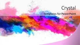  Presentation with explosive color burst explosion - PPT layouts having explosion of colored powder isolated background and a  colored foreground