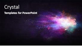  Presentation with powder - Presentation featuring explosion-of-colored-powder-mixed background and a wine colored foreground