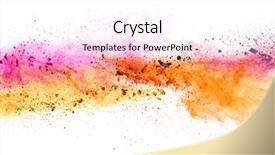  Presentation with color powder - Slide set with explosion of colored powder background and a white colored foreground