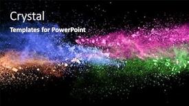  Presentation with explosion - Cool new PPT layouts with explosion-of-colored-powder backdrop and a black colored foreground