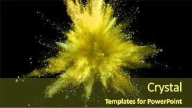  Presentation with explosion - Audience pleasing theme consisting of explosion of coloured powder isolated backdrop and a tawny brown colored foreground