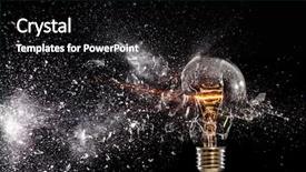  Presentation with explosion - Slides consisting of explosion of electric bulb background and a black colored foreground