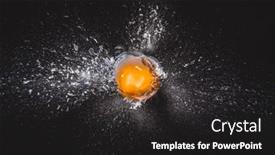  Presentation with explosion - Presentation design having explosion-of-glass-ball background and a dark gray colored foreground
