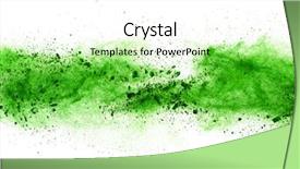  Presentation with explosion - PPT theme consisting of explosion of green powder isolated background and a white colored foreground