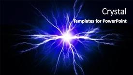  Presentation with energy power - Theme enhanced with explosion-of-pure-power background and a navy blue colored foreground