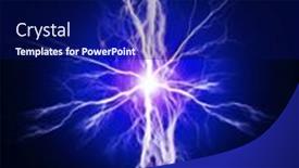  Presentation with power energy - Slide deck consisting of explosion-of-pure-power background and a navy blue colored foreground