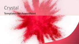  Presentation with explosion - Beautiful PPT layouts featuring explosion of red powder isolated backdrop and a lemonade colored foreground