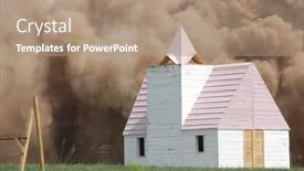  Presentation with explosion - Amazing PPT theme having explosion ww2 reenacting kiev ukraine backdrop and a coral colored foreground