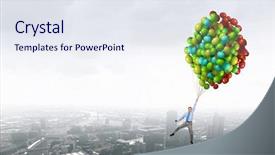  Presentation with bunch - Cool new theme with explosive free - young successful businessman flies backdrop and a  colored foreground