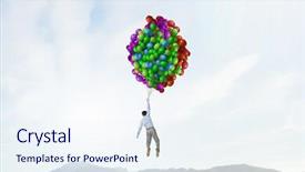  Presentation with bunch - Audience pleasing slides consisting of explosive free - young successful businessman flies backdrop and a  colored foreground