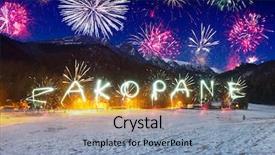  Presentation with new years - Audience pleasing PPT layouts consisting of explosive sign - new years firework display backdrop and a  colored foreground