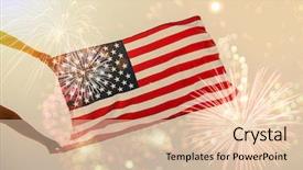  Presentation with independence - Presentation with explosive symbol - american celebration - usa flag background and a  colored foreground