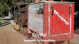  Presentation with coal mining mine - Presentation theme enhanced with explosives at museum in bisbee background and a red colored foreground