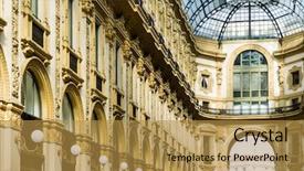  Presentation with antique scroll of parchment - PPT layouts having expo - traditional antique city building background and a gold colored foreground