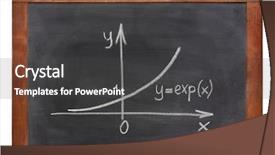  Presentation with chalk sketch - Audience pleasing PPT layouts consisting of exponential growth curve explained backdrop and a dark gray colored foreground