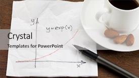  Presentation with table napkin - PPT layouts consisting of exponential growth curve sketched background and a light gray colored foreground