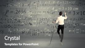  Presentation with modern elegant - Audience pleasing presentation theme consisting of exponential progressing curves lines circles backdrop and a gray colored foreground