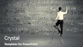  Presentation with modern elegant - PPT theme having exponential progressing curves lines circles background and a gray colored foreground